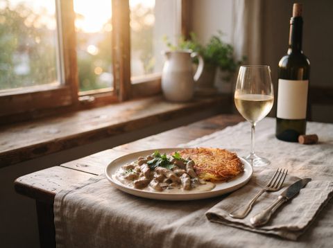 Zürcher Geschnetzeltes mit Rösti